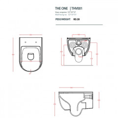 Artceram The One Унитаз подвесной Rimless 35x52 см, цвет foresta (Не производится)