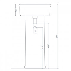 ARTCERAM Brera Пьедестал для раковин BRERA, цвет черный матовый