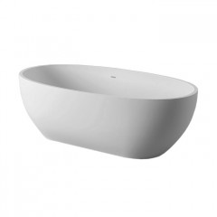 Artceram FILE Ванна искусственного камня Livingtec 169х87х53 см, (с сифоном ACA062), цвет белый матовый