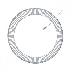 ARTCERAM Зеркало Lord 76 см в керамической раме с LED-подсветкой и сенсорным выключателем, цвет черный матовый