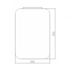 Зеркало AZARIO Агат 800х550 с навестным светильником и выключателем-датчик на движение, диммер (ФР-00000908)
