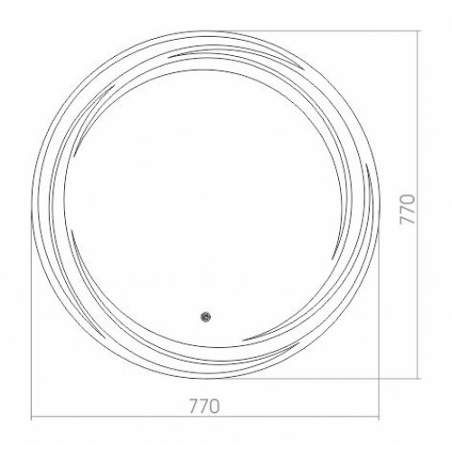 Зеркало AZARIO Милуз D770, LED-подсветка с диммером, сенсорный выключатель (ФР-00000937)