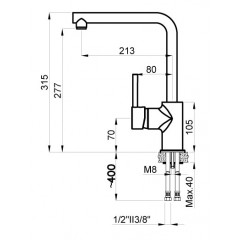 Смеситель для кухни AZARIO EVANS поворотный излив, керамический картридж, черный матовый (AZ-152944324)