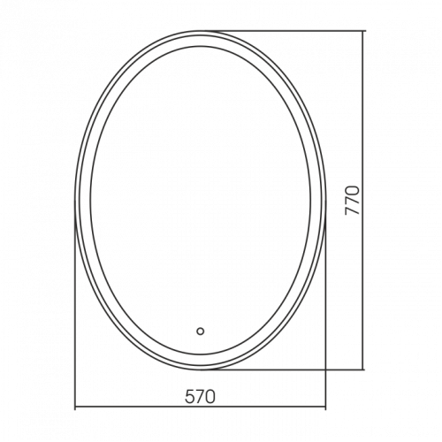 Зеркало AZARIO Италия 570х770 LED-подсветка с диммером, сенсорный выключатель (ФР-00000846)
