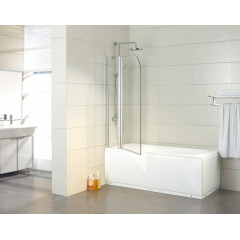 Шторка для ванны распашная Azario Merrit 110х140 цвет профиля серебро (AZ-NF6221 1100)