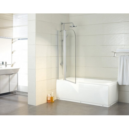 Шторка для ванны распашная Azario Merrit 110х140 цвет профиля серебро (AZ-NF6221 1100)