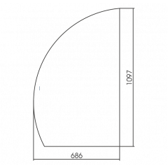 Зеркало AZARIO MARIO 686х1097 левое, c подсветкой и диммером, бесконтактный сенсор (LED-00002525)