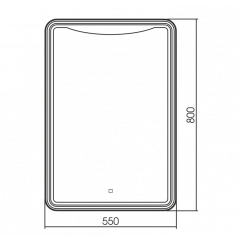 Зеркало AZARIO Мали 550х800 c подсветкой и диммером, сенсорный выключатель (LED-00002534)