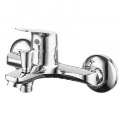 Смеситель для ванны и душа Azario с ручным душем, керамический картридж, хром (AZ-HU245906)