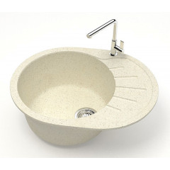 Кухонная мойка AZARIO Light 575х440х215) искусственный мрамор, цвет Бежевый (CS00079919)