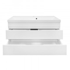 Комплект Azario Тумба Эстима 100/2 995х447х555 подвесная, с раковиной Астория 100, белый глянцевый (CS00094585)
