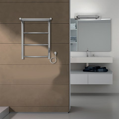 Полотенцесушитель электрический AZARIO VERONA 400/600 3 секции, с полкой, диммер справа, хром (AZ04846P)