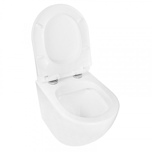 Унитаз подвесной Azario PRO 360х480х3500 безободковый, c быстросъемным сиденьем микролифт полипропилен (CS-1049SB)