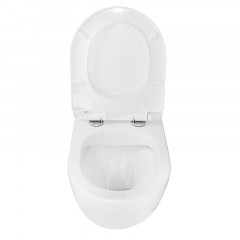 Унитаз подвесной Azario PRO 360х480х3500 безободковый, c быстросъемным сиденьем микролифт полипропилен (CS-1049SB)