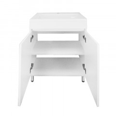 Комплект Тумба Azario Serenada 60Н 595х400х805 напольная, с раковиной ЛЮНОКС 60, белый (CS00097007)