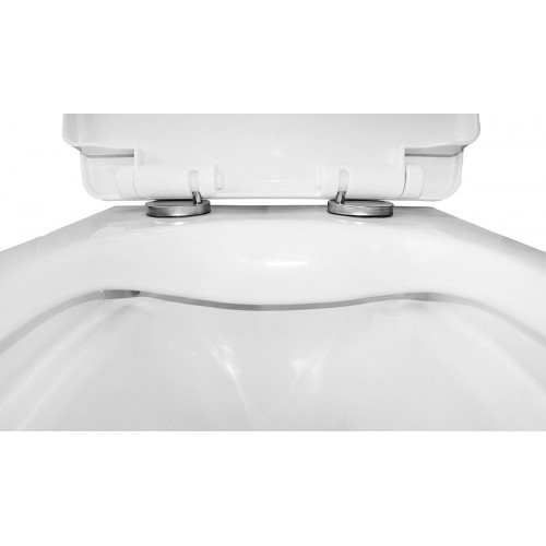 Унитаз подвесной Azario PRO 360х480х3500 безободковый, c быстросъемным сиденьем микролифт полипропилен (CS-1049SB)