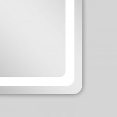 Зеркало AZARIO Dallas 800х700 с подсветкой, сенсорный выключатель с функцией диммера, подогрев (AZ-Z-044-1WHCS)