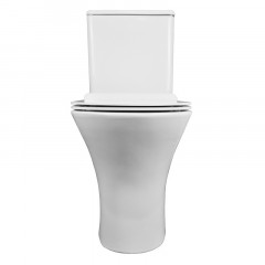 Унитаз-компакт Azario FRETTA ROUND N 340х650х770 напольный, безободковый, c быстросьемным сиденьем микролифт (AZ-1038A)