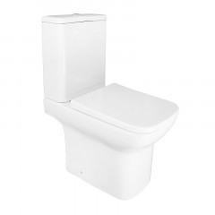Унитаз-компакт Azario Alba 620х405х805 напольный, безободковый, с сиденьем микролифт (AZ-8323)