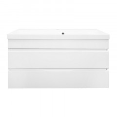 Комплект Azario Тумба Эстима 100/2 995х447х555 подвесная, с раковиной Астория 100, белый глянцевый (CS00094585)