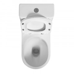 Унитаз-компакт Azario BONELLE 355х630х795 напольный, безободковый, слив "Торнадо", в комплекте с быстросъемным сиденьем микролифт (AZ-1229A)