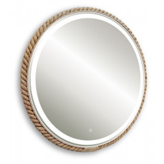 Зеркало AZARIO Бригантина D650 декор-канат, сенсорный выключатель с функцией диммера (LED-00002573)