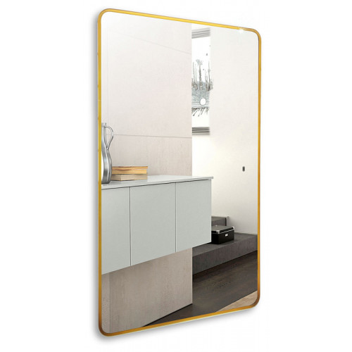 Зеркало AZARIO INCANTO 600х1000 бесконтактный сенсор, подсветка с диммером, цвет золото (LED-00002558)