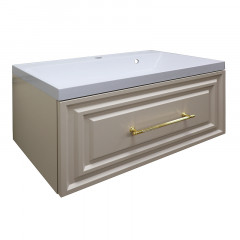 Тумба Azario LAURA 80/1 подвесная КАШЕМИР (БЕЗ РАКОВИНЫ CLASSIK 80) ручка ЗОЛОТО (CS00096950)