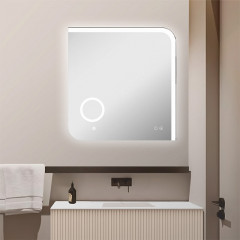 Зеркало AZARIO Golden 700х700 влагостойкое с подсветкой и подогревом, сенсорный выключатель (CS00084316)