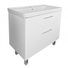 Комплект Тумба Azario Ника 80 Н 800х475х850 напольная, с раковиной Monte 80 (CS00082789)