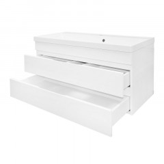 Комплект Azario Тумба Эстима 100/2 995х447х555 подвесная, с раковиной Астория 100, белый глянцевый (CS00094585)
