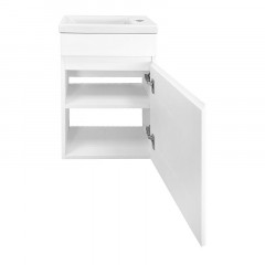 Комплект Тумба Azario Эстима 40 405х220х575 подвесная, с раковиной Миранда 40, правая, белый (CS00094578)