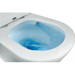 Унитаз-компакт Azario Vetro 380х605х825 напольный, безободковый, слив "ТОРНАДО", в комплекте с бачком и быстросъемным сиденьем микролифт (AZ-2149- UQ)