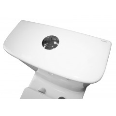 Унитаз-моноблок Azario GRESSA 705х370х760 напольный, безободковый, в комплекте со смывным механизмом Geberit и сиденьем дюропласт микролифт (AZ-1111-G)