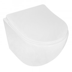 Унитаз подвесной Azario PRO 360х480х3500 безободковый, c быстросъемным сиденьем микролифт полипропилен (CS-1049SB)