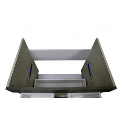 Комплект Тумба Loranto Florena 70 710х470х810 напольная, с раковиной Azario Leon, темный бетон (CS00090035)