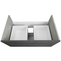Комплект Тумба Loranto Florena 70 710х470х810 напольная, с раковиной Azario Leon, темный бетон (CS00090035)
