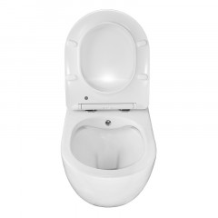 Унитаз подвесной c функцией биде Azario Allegro 360х490х360 безободковый, встроенный смеситель, крышка с сиденьем микролифт (AZ-3105B)