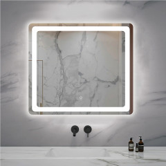 Зеркало AZARIO Dallas 800х700 с подсветкой, сенсорный выключатель с функцией диммера, подогрев (AZ-Z-044-1WHCS)