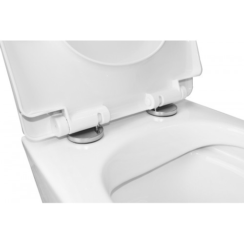 Унитаз подвесной Azario PRO 360х480х3500 безободковый, c быстросъемным сиденьем микролифт полипропилен (CS-1049SB)