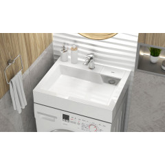 Раковина подвесная AZARIO Etna 600х500х110 литьевой мрамор, белая (CS00078303)