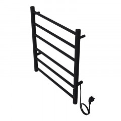 Полотенцесушитель электрический AZARIO PARMA 500/600 6 секций, диммер справа, черный (AZ10856B)