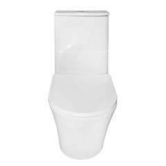 Унитаз-компакт Azario ANTEO ROUND 385х630х820 напольный, безободковый, быстросъемное сиденье микролифт (AZ-1219A)