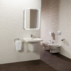 Зеркало-шкаф AZARIO Фиджи flip 50 подсветка, сенсорный выключатель с функцией диммера (LED-00002471)