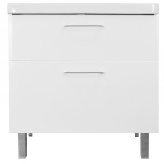 Комплект Тумба Azario Ника 80 Н 800х475х850 напольная, с раковиной Monte 80 (CS00082789)