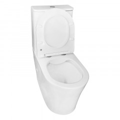 Унитаз-компакт Azario ANTEO ROUND 385х630х820 напольный, безободковый, быстросъемное сиденье микролифт (AZ-1219A)