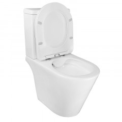 Унитаз-компакт Azario Flin 365х590х790 напольный, безободковый с быстросъемным сиденьем микролифт (AZ-1363C)