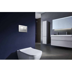 Кнопка смыва Azario двойная, хром матовый (AZ-8200-0030)