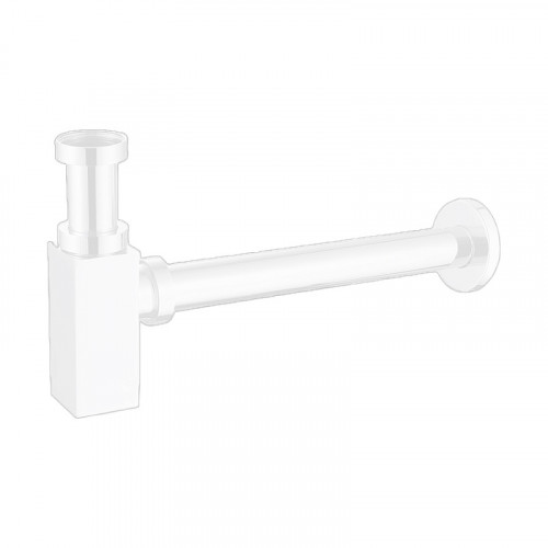 Сифон для раковины AZARIO G 1 1/4, без выпуска, квадрат, латунь, белый (AZ-109-WHI)