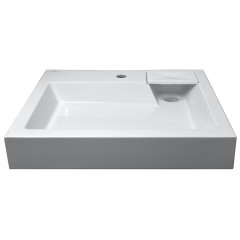 Раковина подвесная AZARIO Etna 600х500х110 литьевой мрамор, белая (CS00078303)